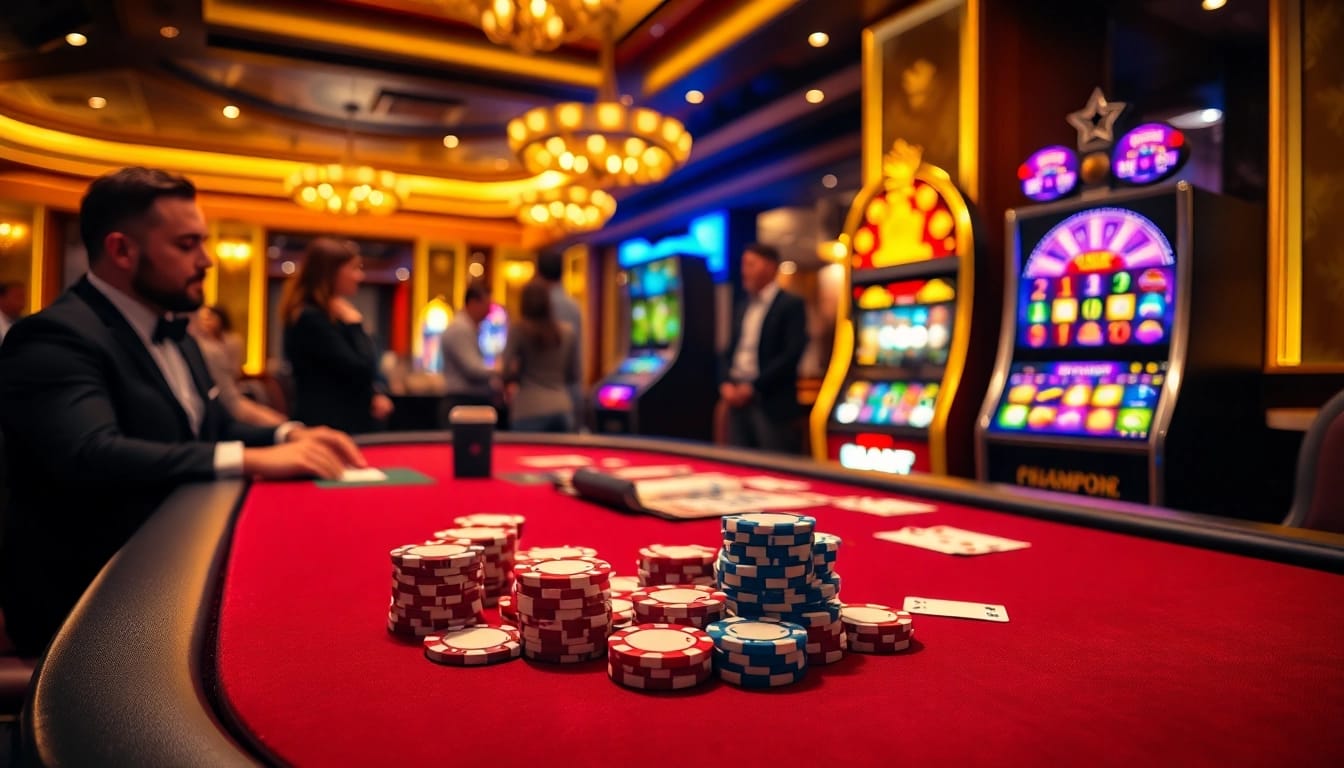 Experience the thrill of gaming at https://www.jl55.one/ with luxurious casino elements and vibrant slot machines.