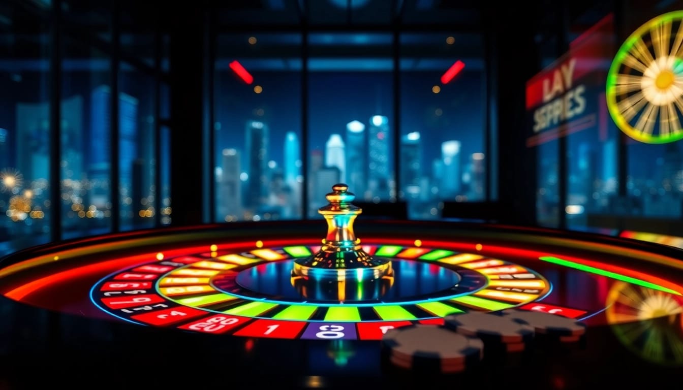 Játékosok élvezhetik a magyar online casino izgalmait egy modern, digitális roulett asztalnál.