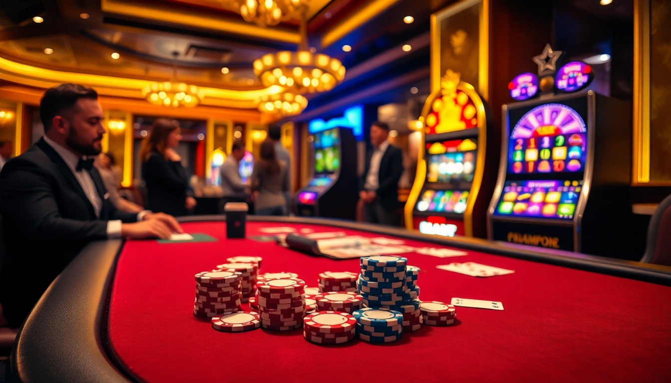 Experience the thrill of gaming at https://www.jl55.one/ with luxurious casino elements and vibrant slot machines.