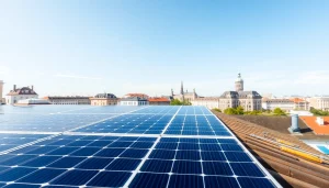 Die Pv anlage kosten wien zeigen eine moderne Solaranlage auf einem Wohnhaus in Wien.