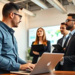 Headhunter Ingenieure beraten Ingenieure professionell in einem modernen Büro.