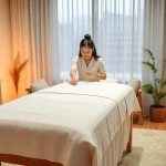 전문 치료사와 함께하는 평택출장마사지가 고요한 가정 환경에서 설정된 모습.