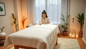 전문 치료사와 함께하는 평택출장마사지가 고요한 가정 환경에서 설정된 모습.